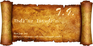 Thész István névjegykártya