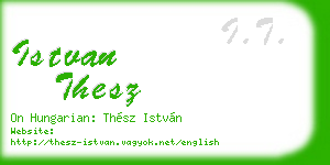 istvan thesz business card